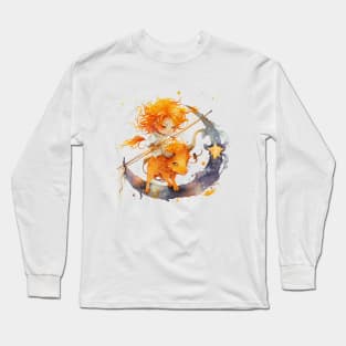 Watercolor Zodiac Sagittarius Long Sleeve T-Shirt